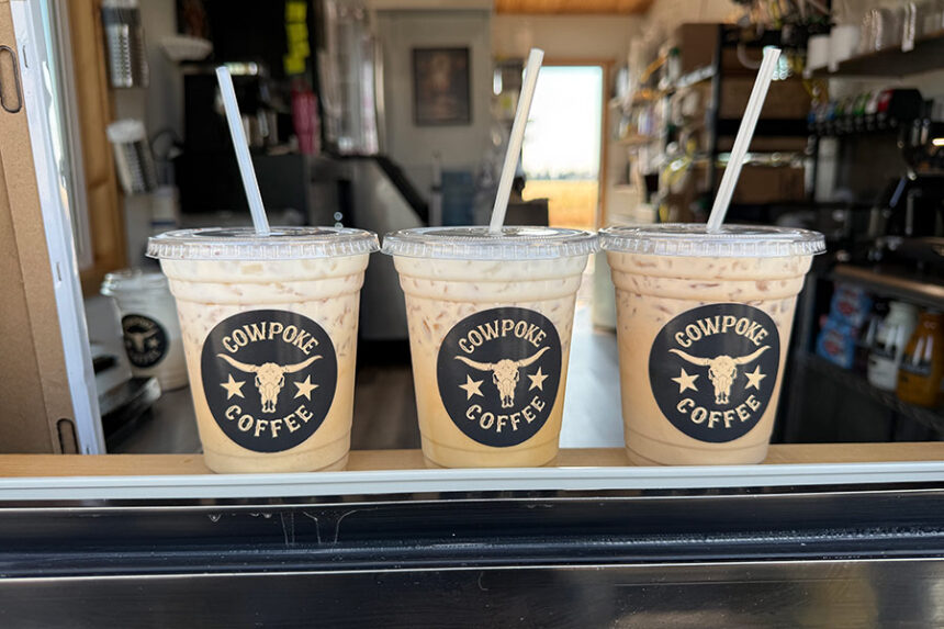Three iced coffees at Cowpoke Coffee. | Kaitlyn Hart, EastIdahoNews.com