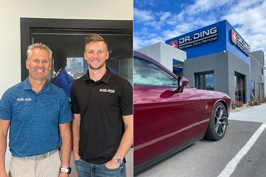 Cameron and Payden Smith, left, run Dr. Ding, a bodyshop at 945 East Lincoln Road in Idaho Falls, specializes in paintless dent repair. | Courtesy Payden Smith