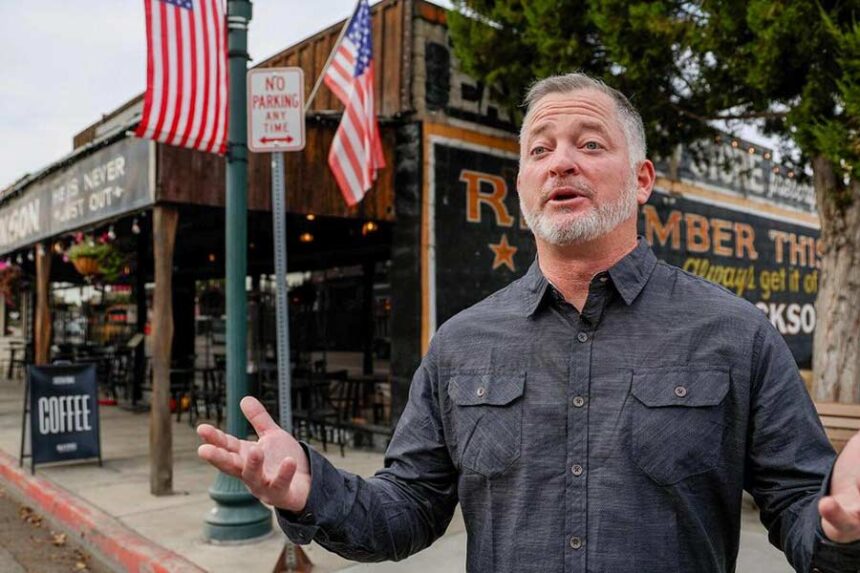 Mark Fitzpatrick, the owner of Old State Saloon in Eagle, has previously advertised assistance for liberals leaving Idaho. His tease of a sale brings the controversial bar’s future into question. Darin Oswald doswald@idahostatesman.com