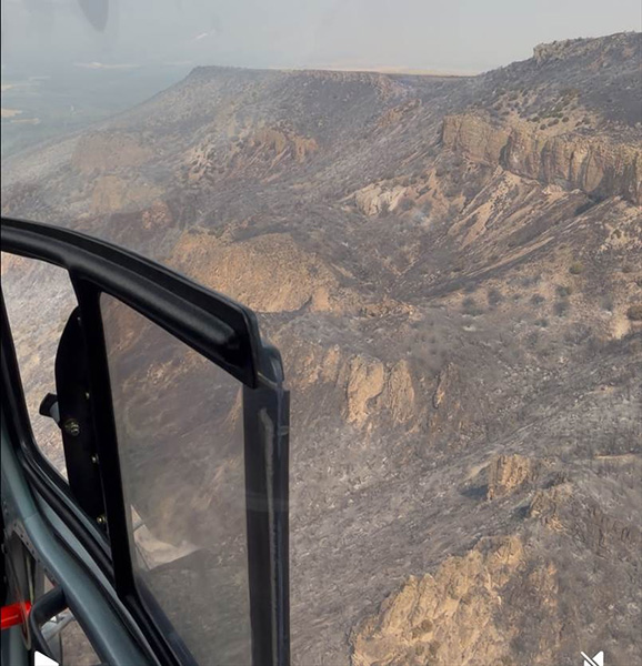 Heise front from the helicopter. | Jordan Mitchell, USWFS