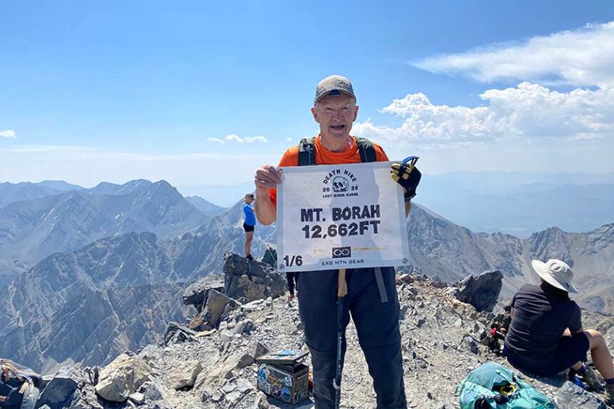 Noel Johnson, 86, of Blackfoot, summited Mount Borah on July 31, 2026. He may be the oldest person to ever do it. | Courtesy Noel Johnson