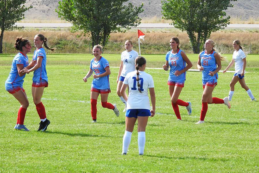 Marsh Valley girls soccer Bastian goal