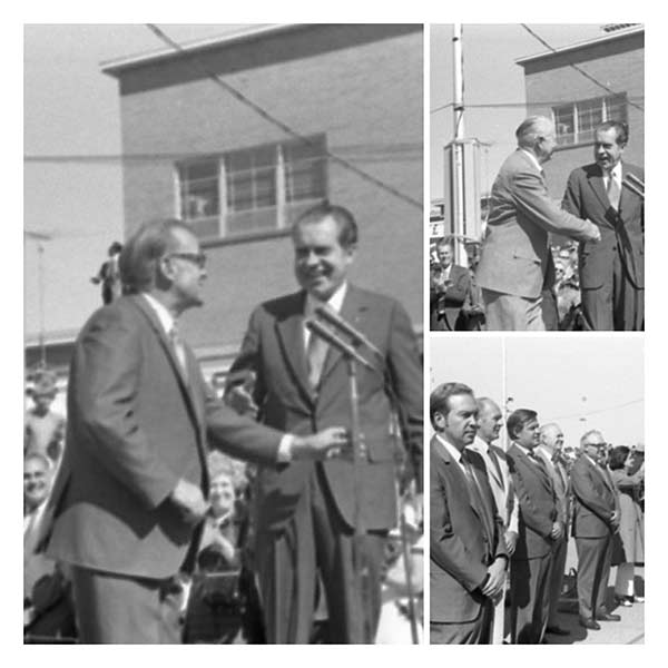 President Richard Nixon and Senator Orval Hansen at the Idaho Falls Airport, August 18, 1971 | Courtesy photos