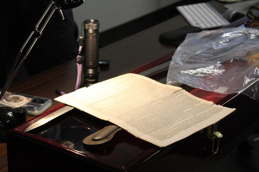 The paper that was with the sword. | Kaitlyn Hart, EastIdahoNews.com