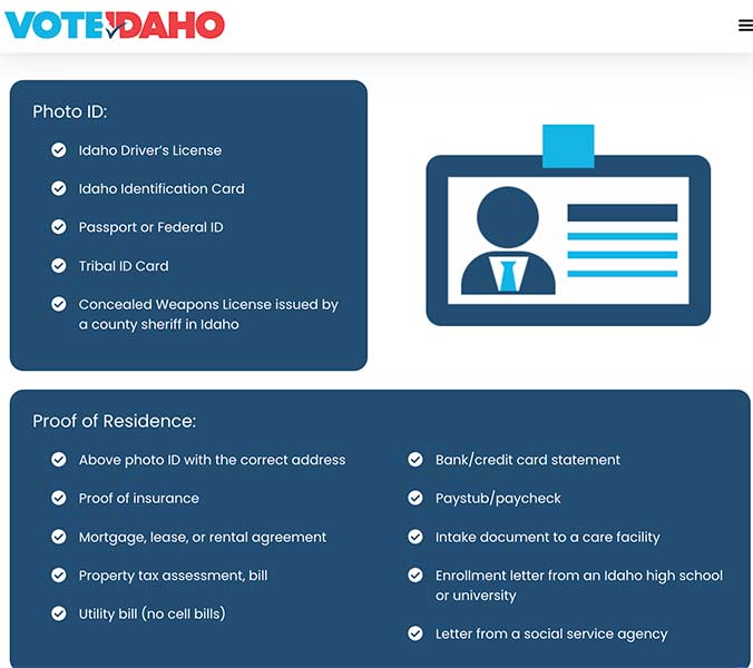 Screenshot from VoteIdaho.gov