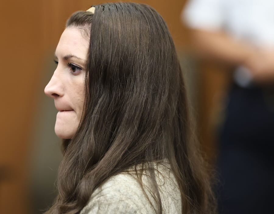 Lindsay Clancy reacts to the jury saying they cannot reach a verdict after three days of deliberation in her murder trial on Tuesday, Sept. 1, 2026.