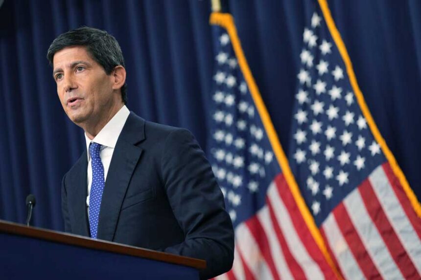 Federal Reserve Board Chairman Kevin Warsh speaks during a news conference at the Federal Reserve in Washington, Wednesday, Sept. 16, 2026