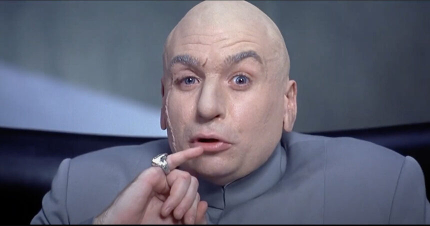Mike Myers at Dr Evil in 1997's "Austin Powers: International Man of Mystery."