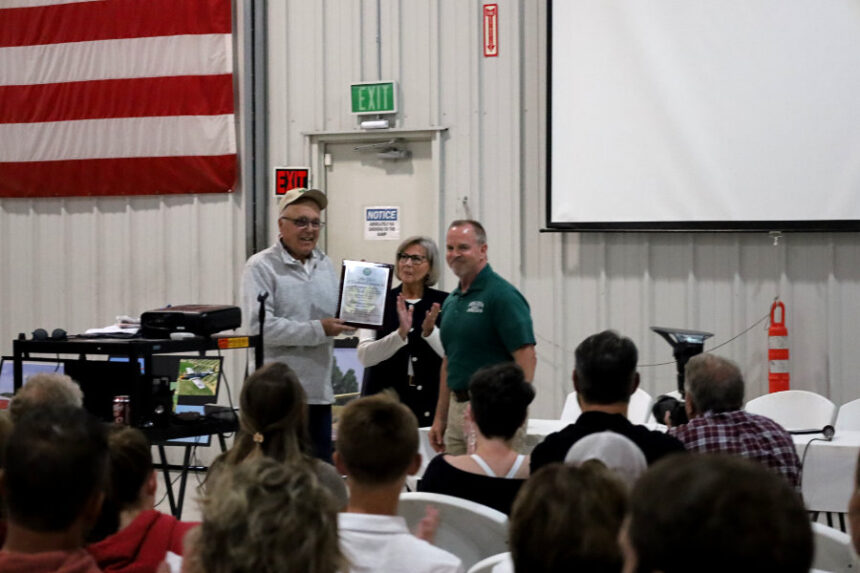 John Bagley being awarded the Wright Brothers Master Pilot Award from the Federal Aviation Administration | Rachel Jensen, EastIdahoNews.com