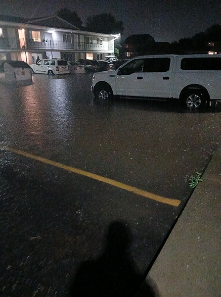 A flooded parking lot near BYU-I. | Courtesy photo