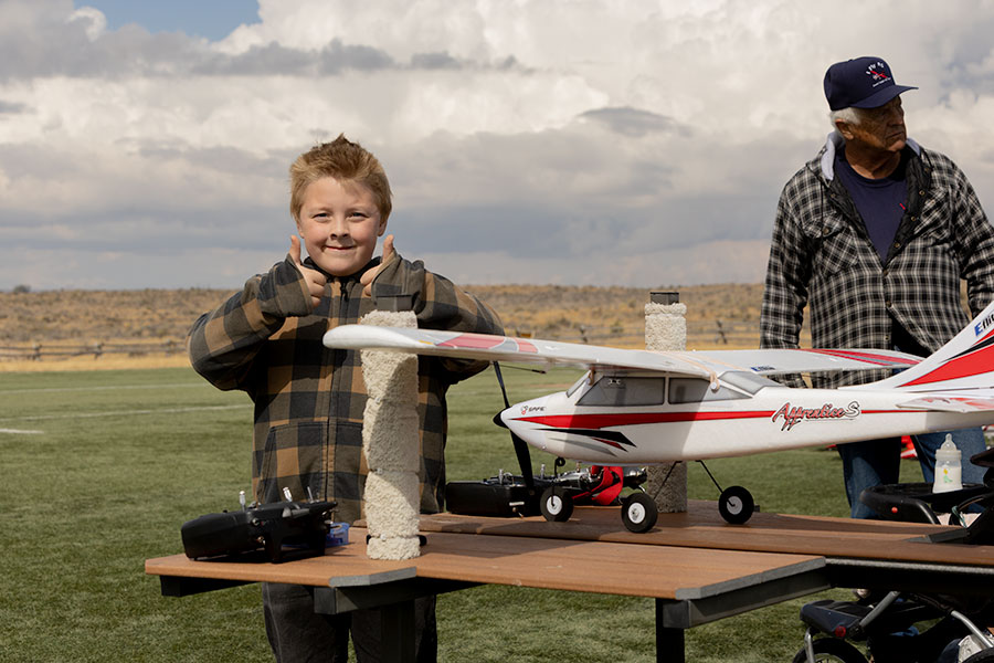 Flying for his first time, Christian Eddins, told EastIdahoNews.com he enjoyed learning how to fly alongside members of the Desert Eagles Club. | Daniel V. Ramirez, EastIdahoNews.com