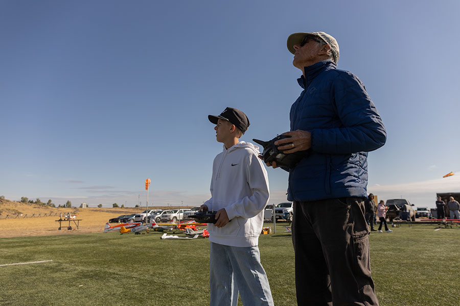 Desert Eagle Art Rood and other members were helping to teach community members how to fly during Saturday's event. | Daniel V. Ramirez, EastIdahoNews.com