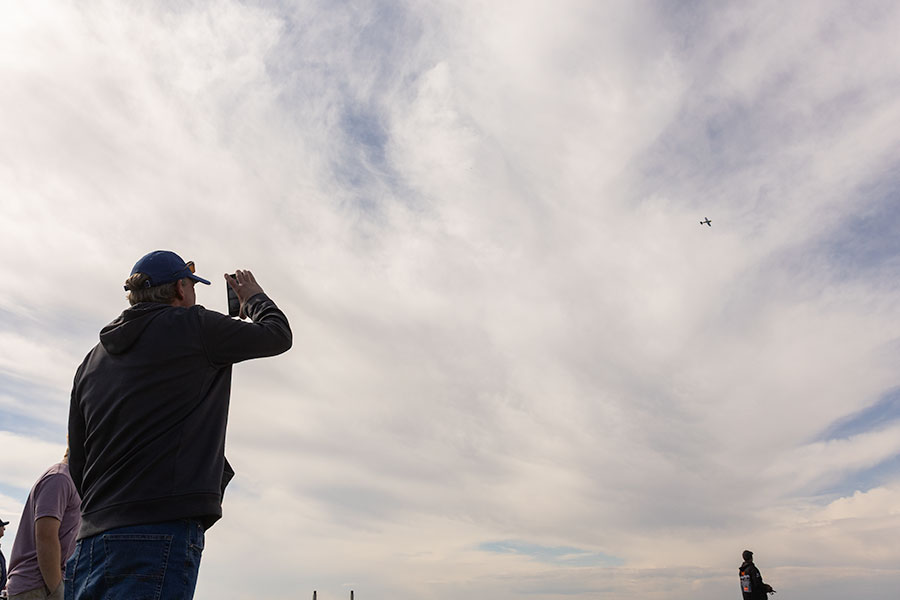 Over 100 community members alongside members of the Desert Eagles Club watching a Extra 260 RC plane fly hundreds of feet above them. | Daniel V. Ramirez, EastIdahoNews.com
