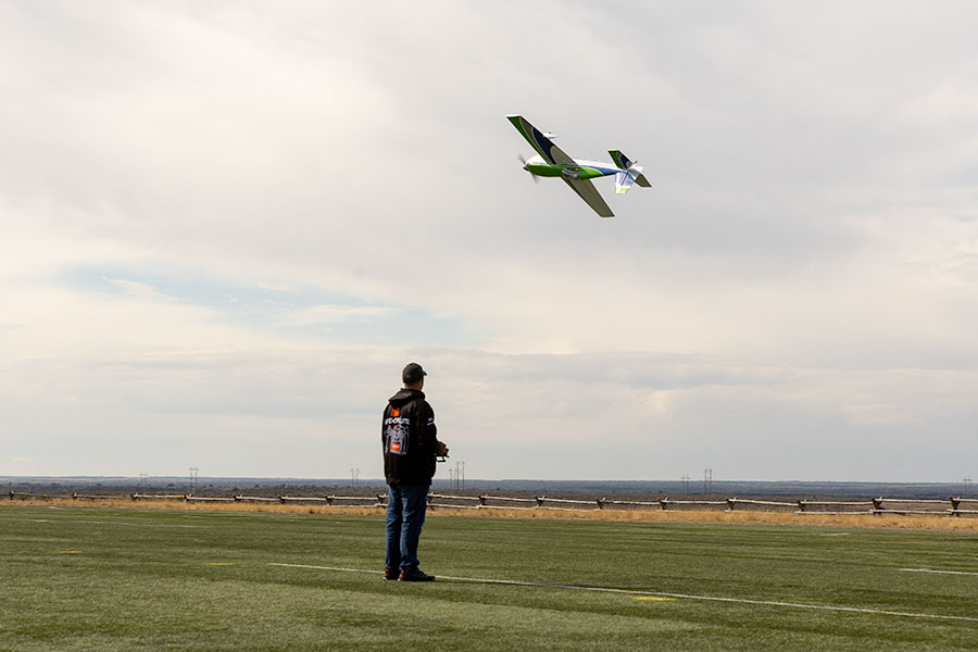 Member of the Desert Eagles Club Jim Williams piloting his Extra 260 RC plane during Saturday's grand opening. | Daniel V. Ramirez, EastIdahoNews.com