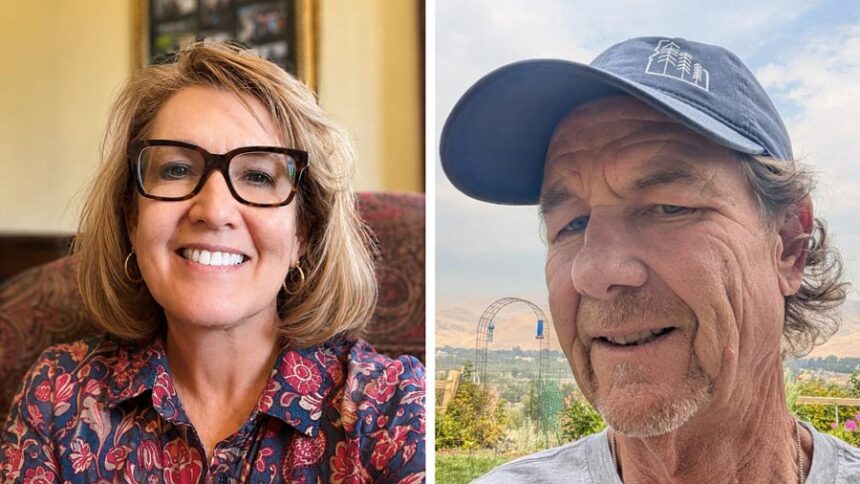 Idaho State Treasurer Julie Ellsworth, left, and Democratic challenger Kevin Jones.