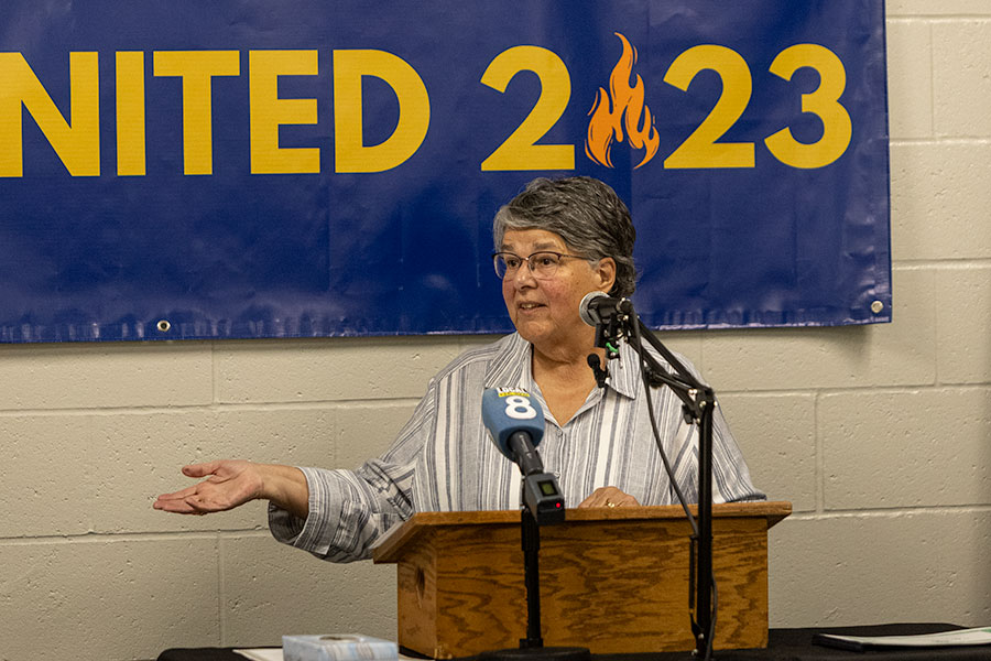 During Thursday's GED graduation, Ann Johnson, GED program administrator, lauded the success of each graduate for reaching this milestone. | Daniel V. Ramirez, EastIdahoNews.com