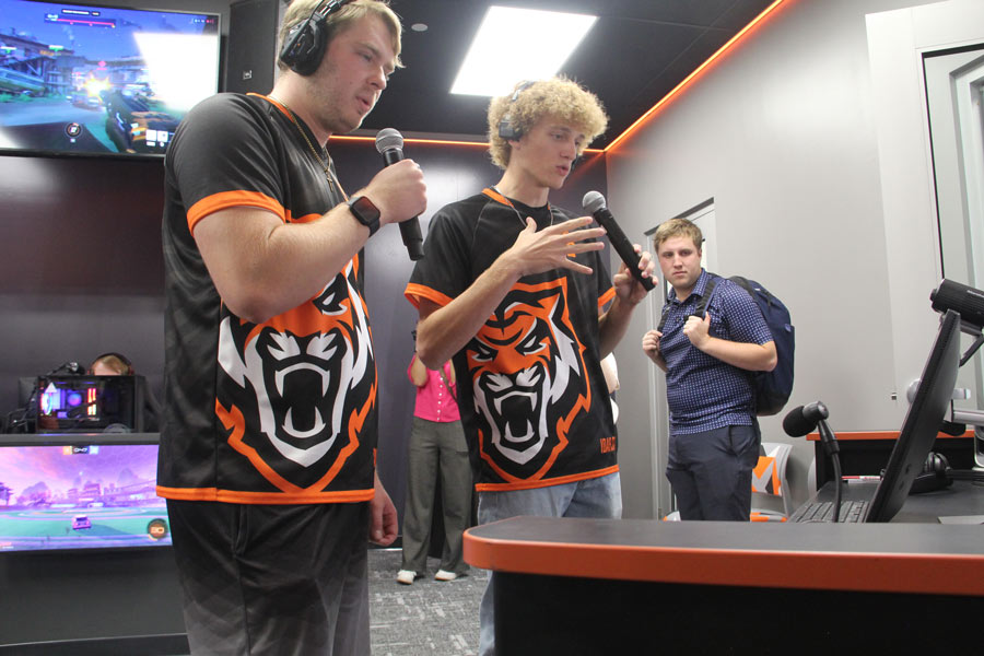 ISU Esports Arena two guys annoucing games