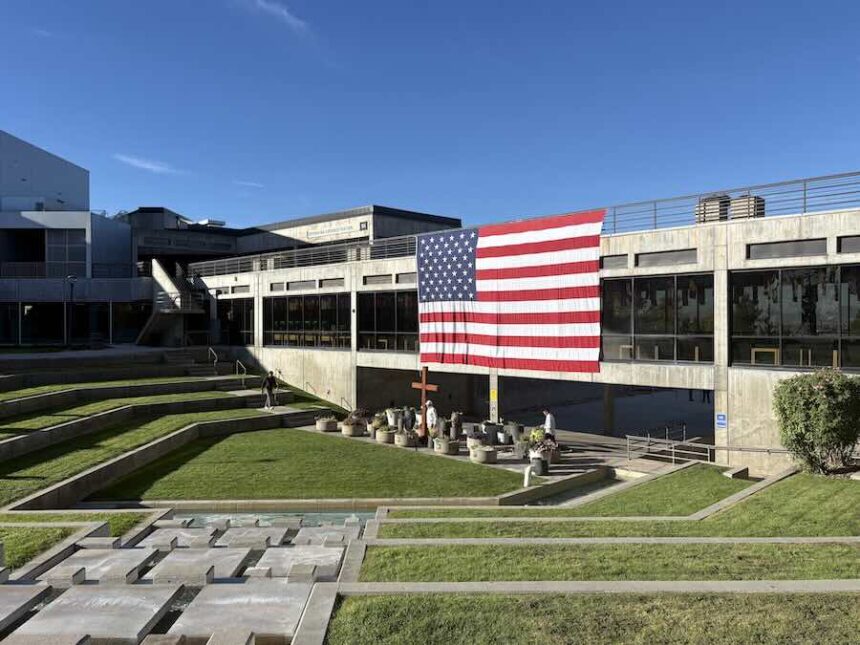 A memorial is taking shape outside the Losee Center at Utah Valley University on Thursday, Sept. 10, 2026, -- the one-year anniversary of Charlie Kirk's assassination on campus, in Orem, Utah.