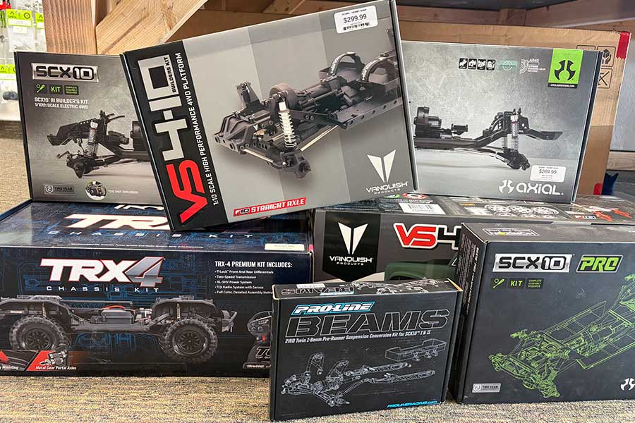Some packaged RC cars at OCDRC.