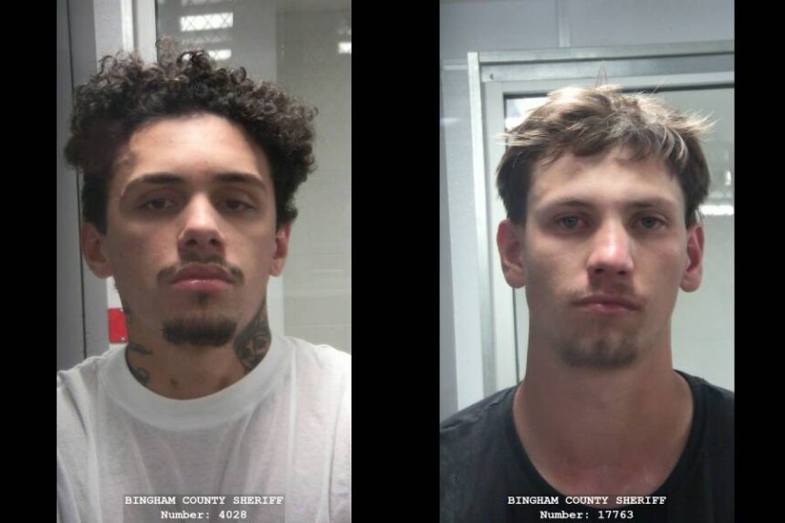 Papa Sagapolutele, left, Kaleb Cutler, right - Blackfoot Police Department