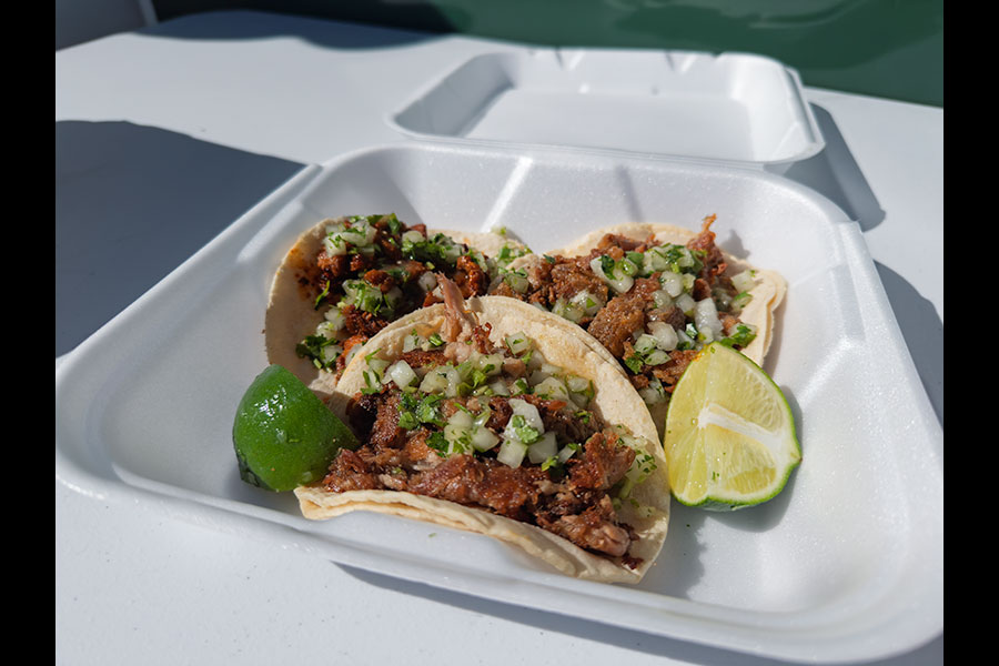 Three tacos that have carnita, adobada and tripe meat. | Daniel V. Ramirez, EastIdahoNews.com