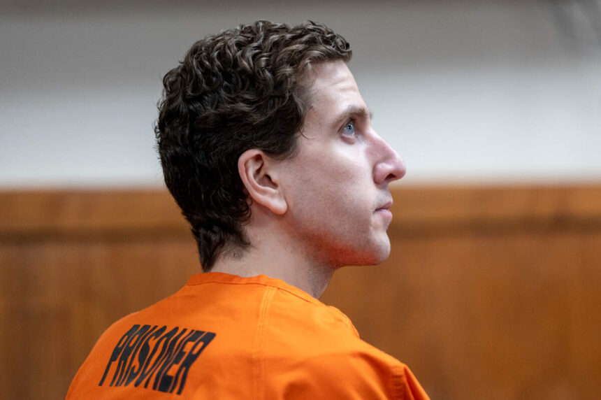 Bryan Kohberger, who has since pleaded guilty to killing four University of Idaho students in November 2022, listens during his arraignment hearing in Latah County District Court, Monday, May 22, 2023, in Moscow, Idaho.