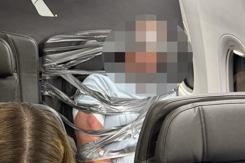 An unruly passenger was restrained with duct tape on an American Airlines flight on Thursday, Sept. 3, 2026.