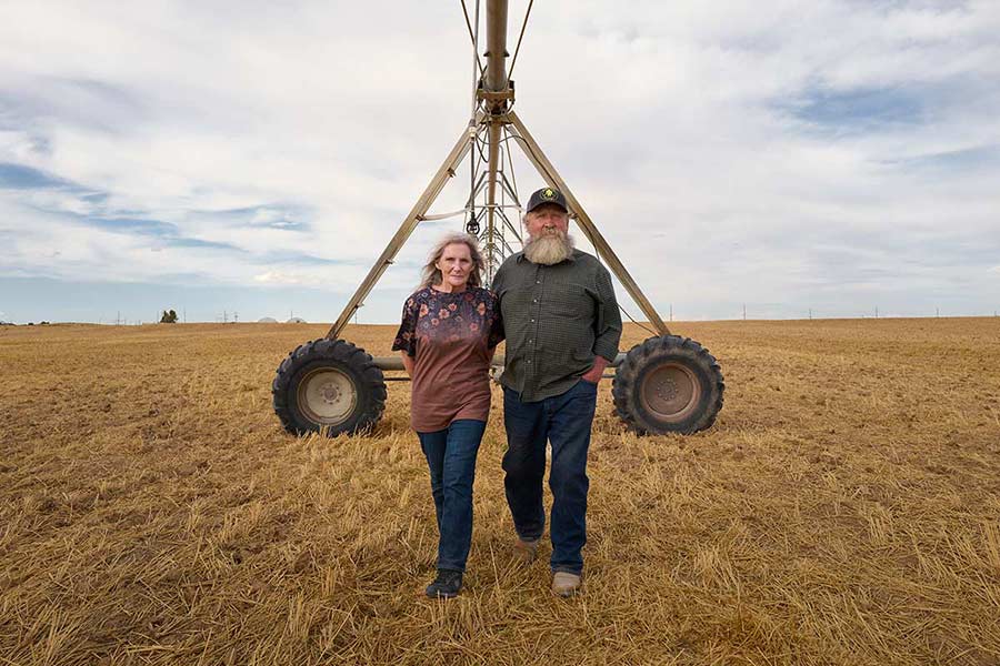 A recent photo of Jerry, right, and Valerie Bingham on their farm west of Blackfoot. | Courtesy Pacific Legal Foundation