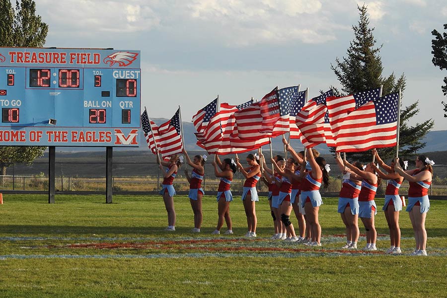 flags at Marsh Valley