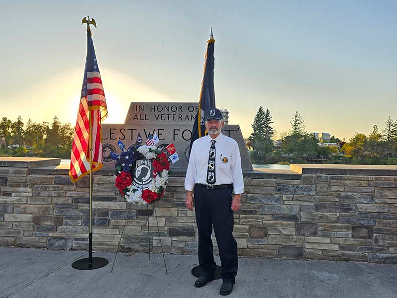 Recent photo of Mike Spencer at the veterans memorial in Idaho Falls. | Courtesy Mike Spencer