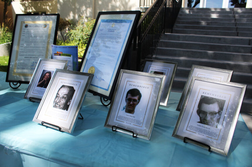 Framed photos and details of some of the missing people in Idaho. | Kaitlyn Hart, EastIdahoNews.com
