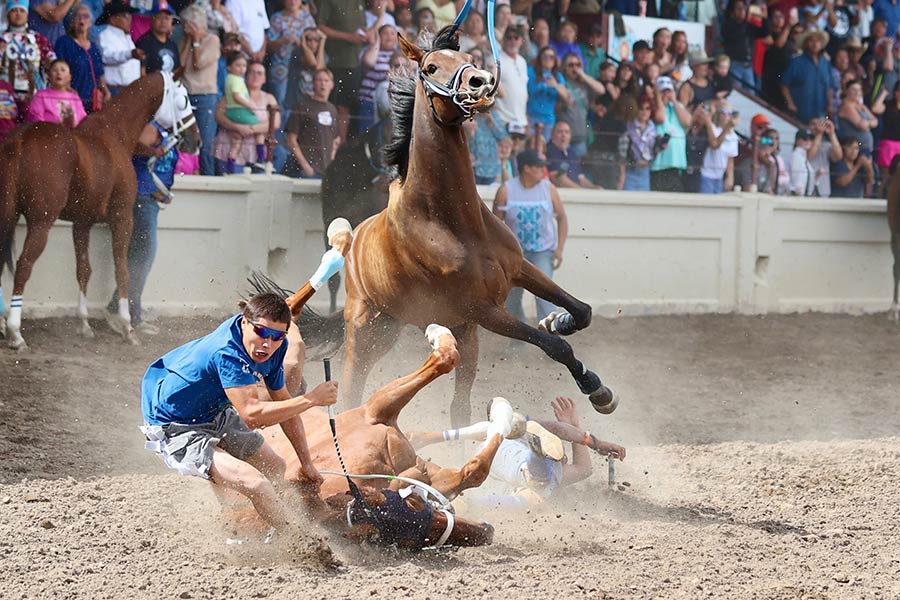 Eastern Idaho State Fair Indian Relays collision 