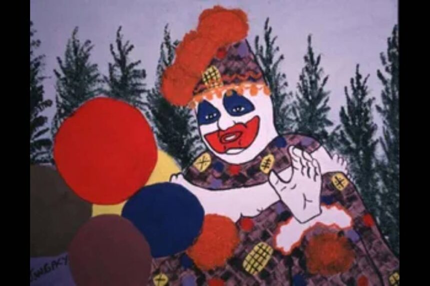 A self portrait by John Wayne Gacy depicting himself as Pogo the Clown. Obtained via Britanica
