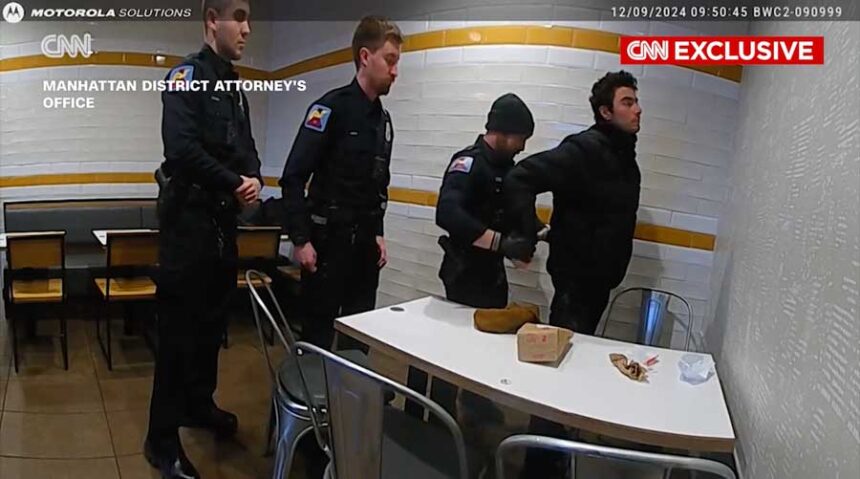 Police bodycam video shows the arrest of Luigi Mangione, inside a McDonald's restaurant in Altoona, Penn., days after he fatally shot United Healthcare CEO Brian Thompson.