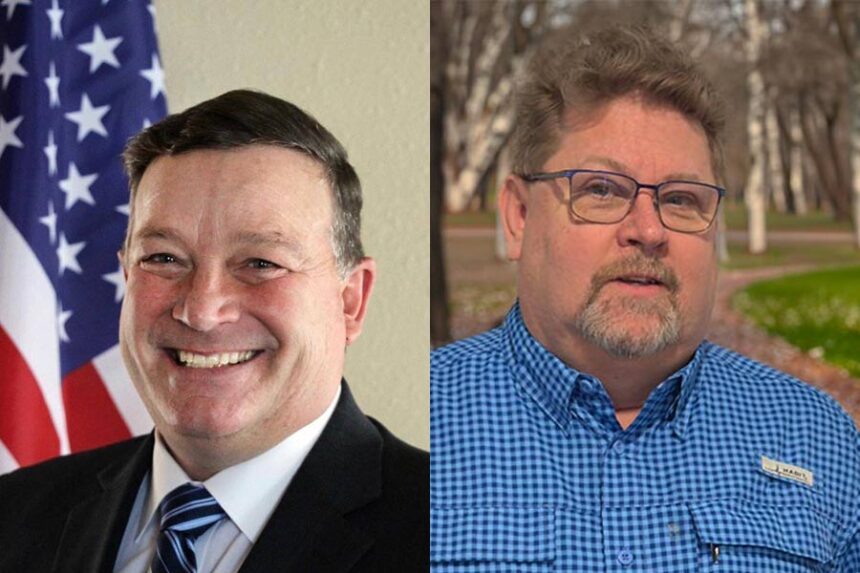 Rep. Dan Garner, left, and Jayson Meline