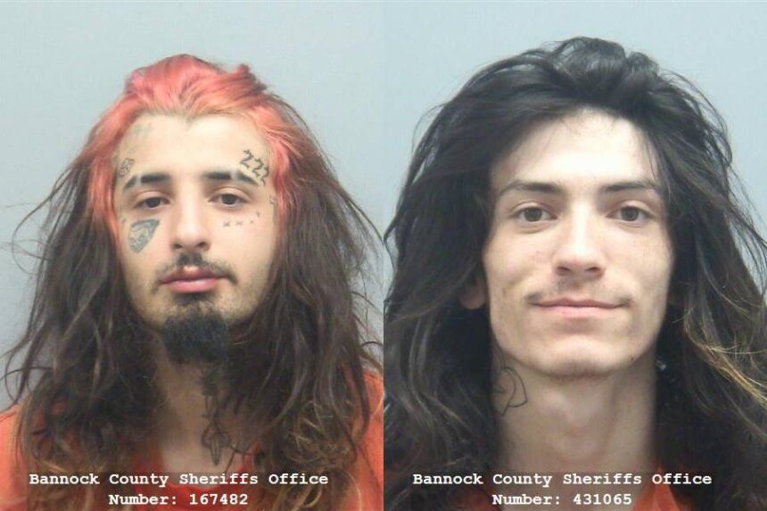 Davin Mitchell Jensen, left, Gabriel Michael Fultz Lindsey, right. | Bannock County Sheriff's Office