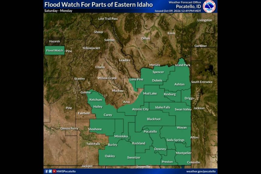 Eastern Idaho flood watch map | National Weather Service