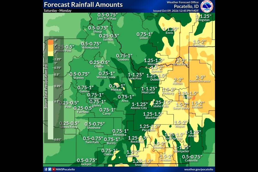 Eastern Idaho rainfall predictions | National Weather Service