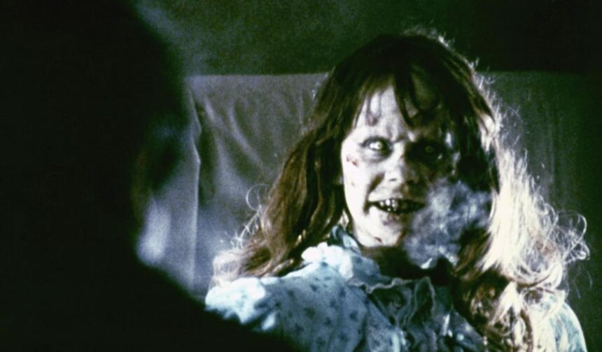 Linda Blair and Mercedes McCambridge in The Exorcist (1973)