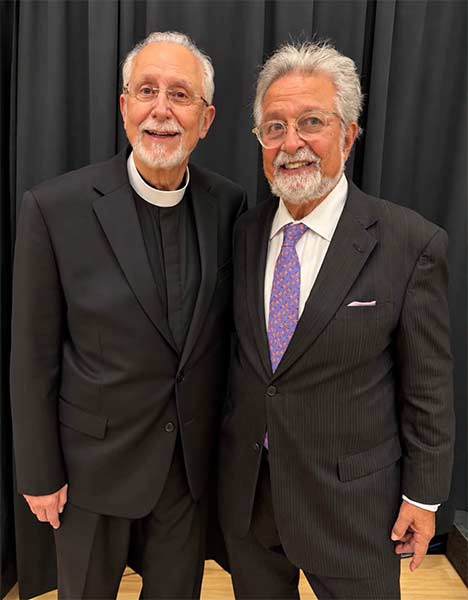 Father Constantine Zozos, left, with another clergyman. | Courtesy photo