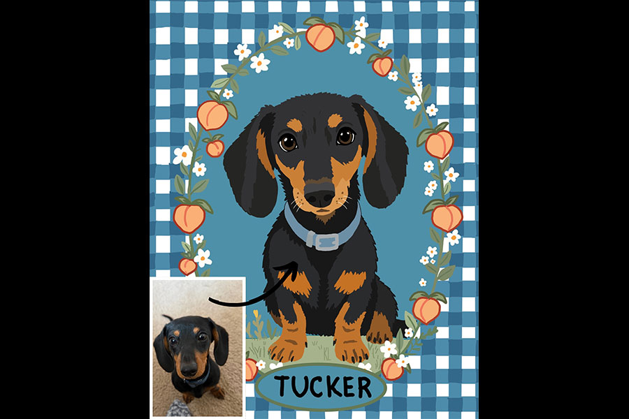 Alongside drawing residental or businsses storefronts, Krystal Leonardson also makes artwork of pets for community members. | Courtesy Krystal Leonardson