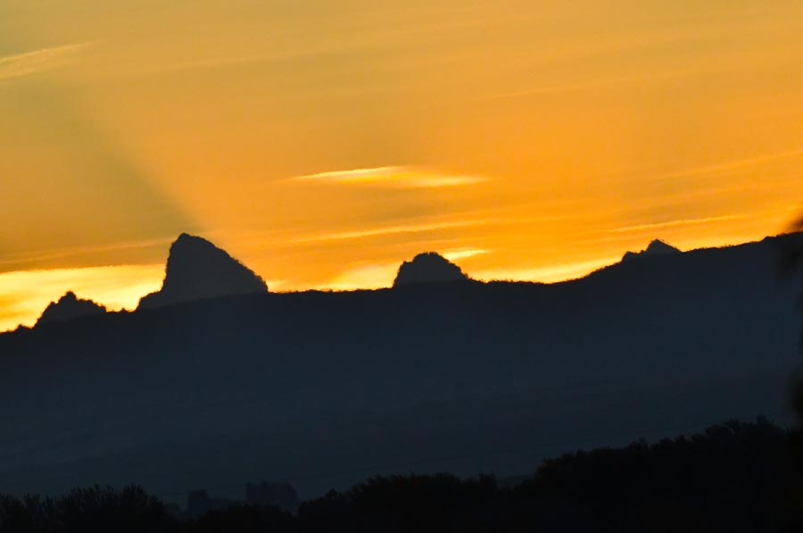 The sun trying to peek over the Tetons just prior to the turkey and coyote encounter. | Bill Schiess, EastIdahoNews.com