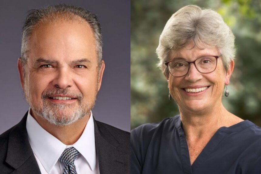 Incumbent Dave Lent (R) on the left, and Jan Brown (D) on the right. | Courtesy photos