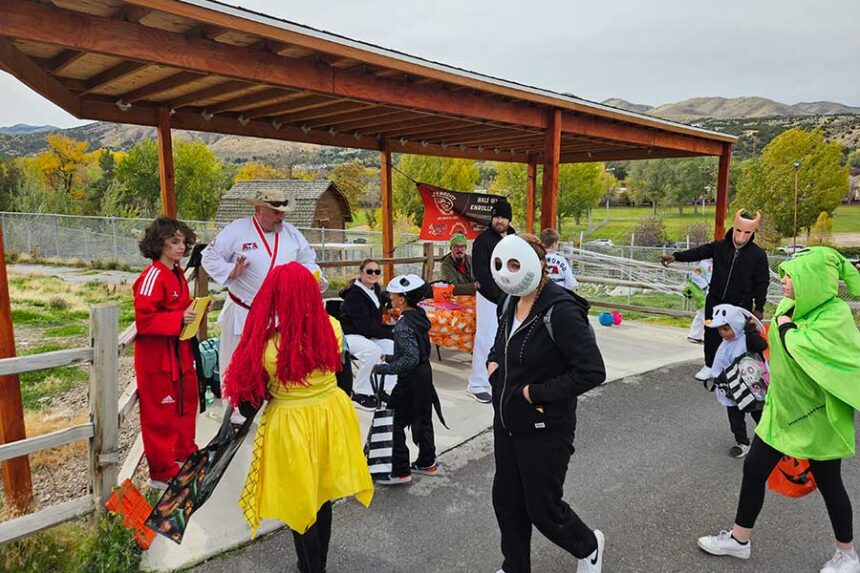 A vendor booth at a past Zoo Boo event.