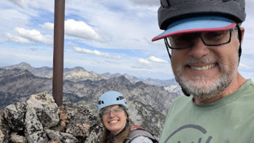 Anne Koski and Ben Nickell reach the top of Bare Peak Northwest, completing their decade-long journey. | Anne Koski and Ben Nickell
