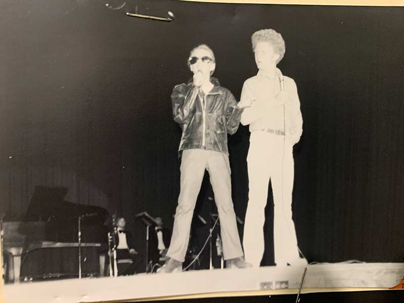 Billy and Johnny Whitaker on stage together at Ricks College in June 1976. | Courtesy Harry Schultz