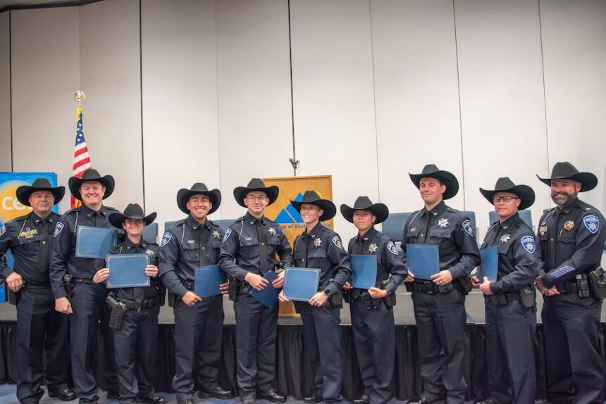 Graduates of the College of Eastern Idaho’s first Adult Detention Academy pose for a photo.