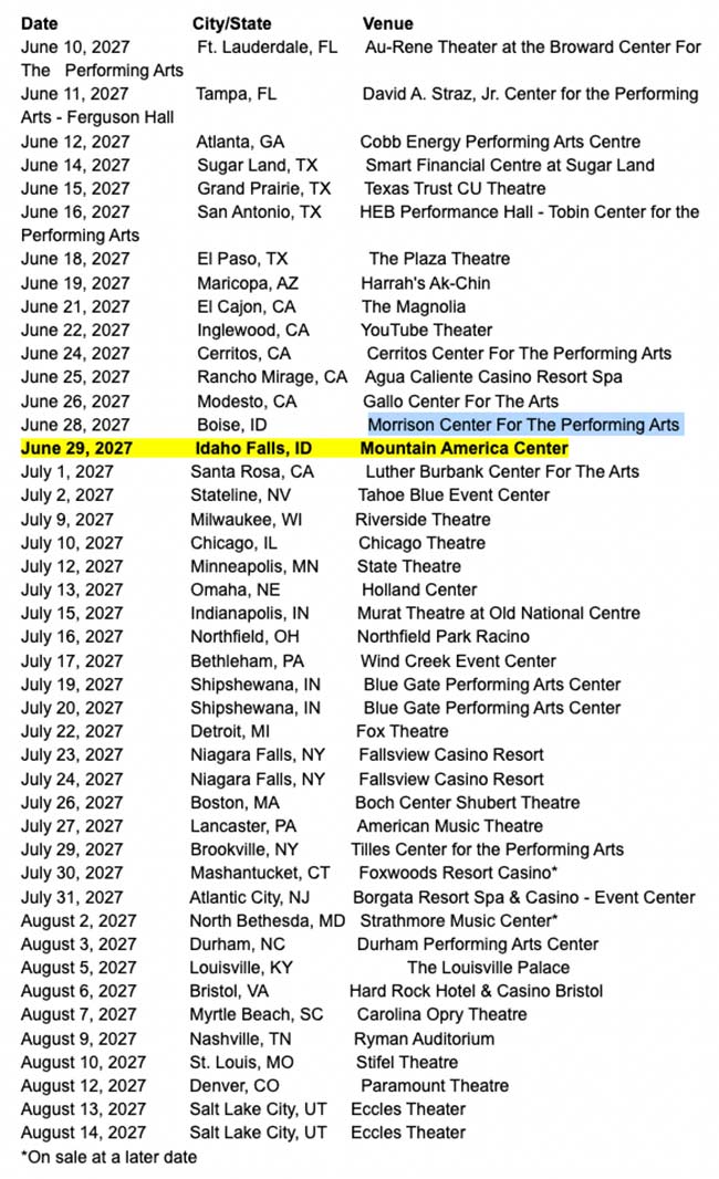 donny tour dates