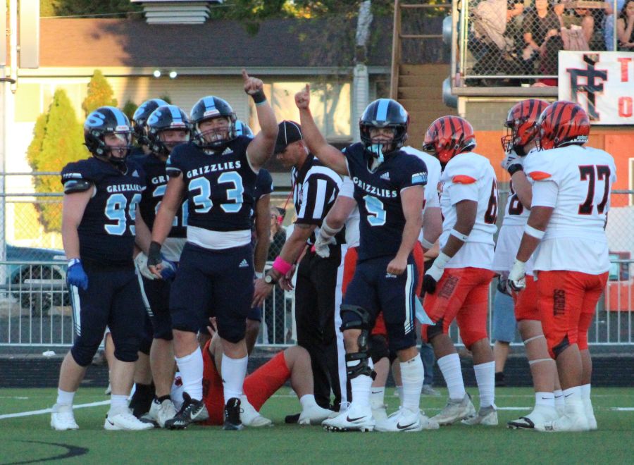 The Skyline defense comes up with a big sack of Idaho Falls QB Will Thompson. | Allan Steele, EastIdahoSports.com.