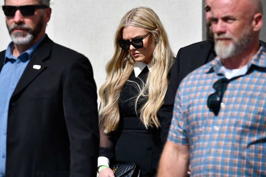 Erika Kirk leaves the Fourth District Courthouse in Provo, Utah, on July 6 after a hearing for Tyler Robinson, accused in the fatal shooting of Charlie Kirk. Mandatory Credit: Marielle Scott/AP via CNN Newsource